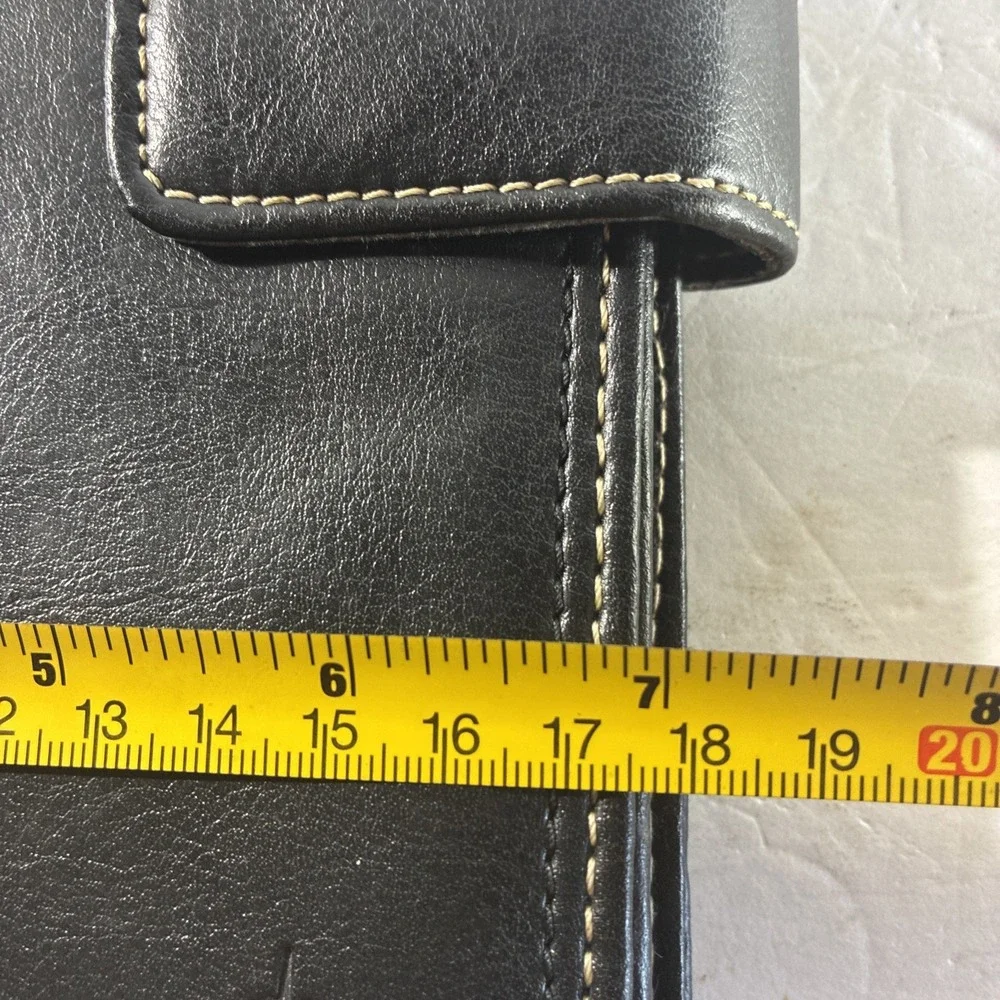 Franklin Covey Black Leather Planner 7 Ring Binder 7